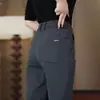 Calça casual versátil de alta qualidade para homens para o outono, nova calça de trabalho reta solta de negócios para primavera e outono de 2026 para homens