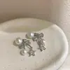 Pendientes de Aro con Diseño de Nicho Estilo Francés, Perla, Circonita y Lazo, Elegantes y Únicos, Hermosos Pendientes para Mujer