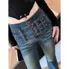 Pantalones bootcut de mezclilla elástica de cintura alta para mujer, nueva colección otoño 2026, modernos y estilizan, mezclilla de alta gama, pantalones ligeramente acampanados