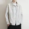Jaqueta curta de veludo cotelê com lapela masculina plus size 45-150kg design solto moderno outono 2026 novo modelo