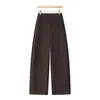 Pantalones de pierna ancha para mujer para ir al trabajo, talla petite, colección otoño 2026, de cintura alta, hasta el tobillo, con un diseño relajado y elegante