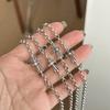 Pulseira de Cruz de Diamante Estilo Retrô Personalizada para Mulheres Estilo Ins Moda Nicho Hip-Hop Versátil Moda Joia de Casal