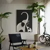 Pintura decorativa simples e moderna para sala de estar elefante preto e branco mural de parede para TV pintura de parede de fundo para sofá novo de alta qualidade