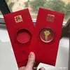 Adesivos de Telefone de Ouro Puro 999 para o Festival da Primavera, Artesanato em Metal de Envelope Vermelho de Alta Qualidade, Presentes para Reunião Anual