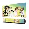 Mouse pad grande de anime para meninas, tapete para computador, laptop, com trava de borda, tapete para teclado, tapete de mesa grande para escritório