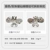 Flor Decorativa Desmontable de Lazo de Diamante para Zapato Hebilla de Zapato Accesorios para Zapatos de Tacón Alto Boda Accesorios para el Empeine Accesorios