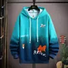 Moletom Esportivo com Estampa de Letras Chinesas Masculino 2026 Outono Novo Estilo Tendência com Capuz Casual Solto Blusa Masculina
