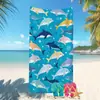 Toalha de Banho Simples Popular Transfronteiriça Temu para Férias na Praia, Toalha de Praia Absorbente de Fibra Ultrafina com Estampa de Desenho Animado Infantil
