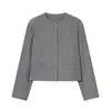 Exportación Transfronteriza Ropa de Mujer Otoño 2025 Nuevo Estilo Europeo y Americano Moda Chaqueta Corta de Traje Redonda 4387199