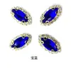 Botones de cristal con pedrería y garras, perforados para coser a mano, con base gruesa, para decoración de tocados, bolsos, ropa y accesorios