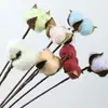Venta al por mayor del fabricante Flores secas de algodón para la cabeza Inserciones de simulación de algodón Accesorios para el hogar Decoraciones de interiores Flor de algodón inmortal