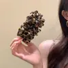 Pinza Banana con Estampado de Leopardo Floral Retro 2025 Nueva Horquilla Accesorio para Recoger el Cabello en Cola de Caballo Alta Volumen de Cabello Grande Adorno para la Cabeza en la Parte Posterior de la Cabeza