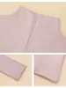 Camiseta de Manga Longa com Gola Alta e Zíper Parcial Cor Aveia para Mulheres Outono Slim-Fit Design que Valoriza Camada Interna Camada Externa Camada Base Top