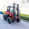 Empilhadeira off-road de 3-5 toneladas direto da fábrica para uso florestal, empilhadeira para carga e descarga logística, empilhadeira de quatro rodas motrizes de alta potência