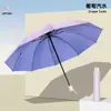 Nuevo paraguas de dosel de 12 varillas ampliado color macarrón contraste dual para sol y lluvia protección solar y resistente al viento, disponible en varios colores
