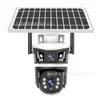 Câmera solar V380 4G lente dupla tela dupla dome 10x zoom máquina de bola monitoramento de bateria de baixo consumo