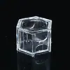Caixa de Armazenamento Hexagonal Transparente para Pó de Giz de Bilhar, Caixa à Prova de Umidade, Caixa Transparente de Plástico para Pó de Pistola de Snooker e Bilhar