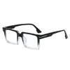Gafas Cuadradas Retro Europeas y Americanas de Nuevo Estilo Transfronterizas Sin Graduación, Anti-Luz Azul, Modernas y Versátiles, Sensación de Alta Gama, Se Pueden Montar Lentes de Graduación