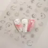 Novos adesivos de arte para unhas 3D planos mais vendidos para comércio exterior transfronteiriço, adesivos de unhas com folha dourada e prateada de sol e lua DH1114
