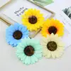 Flor de Girasol de 10 cm Flor de Girasol Pequeña Artificial Flor de Muñeca Danzante Tocado Regalo del Día del Maestro Decoración para Sombrero DIY
