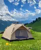 Gran Número de Tienda de Campaña Plegable Automática Pop-Up de Apertura Rápida para Exteriores Estilo Camping Refugio Plateado Tela Picnic Ligero