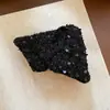 Grampo de Cabelo Triangular de Tecido Acrílico com Lantejoulas, Moderno e Simples, Presilha de Garra Elegante, Acessório de Cabelo de Nicho de Luxo Leve de Alta Qualidade para Mulheres