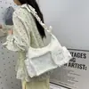 Bolso Tote Grande Estilo Japonés Inspirado en Ballet con Cinta, Bolso de Mano y Bolso de Hombro de Alto Valor Estético