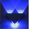 Lámpara de pared LED triangular creativa moderna para sala de estar, dormitorio, mesita de noche, fondo, pasillo, KTV, color, envío gratis