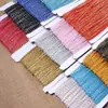 Fita de Renda Ondulada em Forma de S com Fio Dourado e Prateado em Dois Tons com Borda Costurada à Mão para Bolsas, Cortinas, Toalhas de Mesa e Acessórios de Vestuário