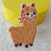 Tecido com Bordado Adesivo de Pano Desenho Animado Alpaca Adesivo Bordado Bolsa Roupas Decoração Acessórios Computador Bordado Jaqueta de Penas Adesivo