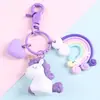 Llavero de Pony de Dibujos Animados Estilo Coreano Colgante para Bolso Teléfono del Coche Regalo Creativo Pequeño Otoño e Invierno Llavero Artículo Pequeño