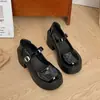 Zapatos Gruesos de Tacón Alto Estilo Francés Zapatos Mary Jane Primavera 2026 Zapatos de Cuero de Suela Gruesa Zapatos Individuales para Mujer Nuevos Zapatos de Primavera para Mujer