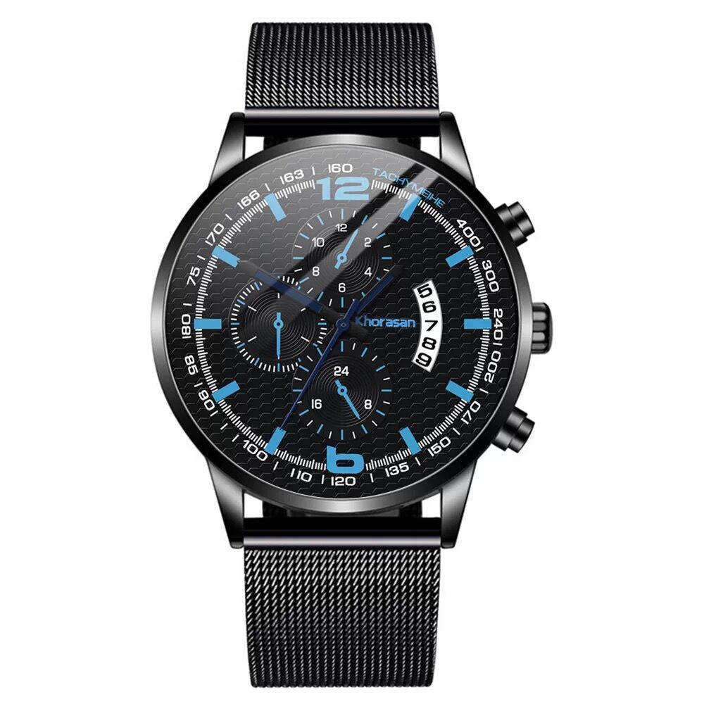 黑色网带黑壳黑面蓝针