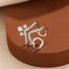 Anillo de Zirconia de Doble Capa de Alta Gama, Versátil para el Viaje Diario, Anillo Abierto Ajustable para Dedo Índice para Mujer, Disponible al por Mayor, Personalizable
