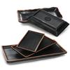 Kaibaiya Plato Negro Restaurante Local de Hot Pot Plato para Sushi melamina Plato para Barbacoa A5 Imitación Porcelana Plato Rectangular