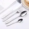 Amazon Transfronterizo Juego de Cubiertos Martillados Acero Inoxidable Cubiertos Brillantes Caja de Regalo Cubiertos con Mango de Patrón de Piel de Serpiente Cuchillo, Tenedor y Cuchara