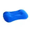 Almohada de PVC para exteriores al por mayor, estilo de viaje y camping, gruesa, flocada, rectangular, inflable, compañera para la siesta, almohada cuadrada