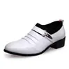 Entrega Rápida 7266 Quatro Estações Novo Masculino Britânico Bico Fino Casual de Negócios Sapatos de Couro Bolsa Opp Sem Caixa de Sapato
