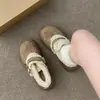 Zapatos de Algodón para Nieve con Suela Gruesa Acolchados de Felpa de Venta Caliente para Mujer Invierno 2026 Nuevo Estilo Calientes para Exteriores que Aumentan la Altura Zapatos tipo Birkenstock para Mujer