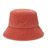 Sombrero de pescador lavado, sombrero de pescador de mezclilla lavado retro estilo Hong Kong, sombrero de cubo transpirable de color sólido de ala corta vintage de moda para parejas
