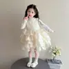 Conjunto de Vestido para Niña 2026 Nueva Moda Infantil Vestido de Princesa para Primavera y Otoño Vestido de Cumpleaños para Bebé Vestido de Pastel