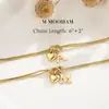 Pulsera de Acero Inoxidable Pulido con 26 Letras para Mujer Estilo Moderno Simple Europeo y Americano Transfronterizo Joyería Eterna