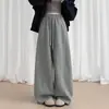 Calça Banana Preta Feminina 2026 Nova Outono Cintura Alta Fluida Emagrecedora Versátil Solta Preguiçosa Perna Larga Perna Estreita Calça Cimitarra