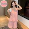 Comercio Exterior Verano Mujer Tirantes Algodón Shorts con Almohadilla en el Pecho Pijama Ropa para el Hogar Traje Popular en Internet Verano Delgado