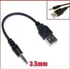 Cable de Audio USB Macho a 3.5mm de 0.2m Cable de Conversión de 3.5mm a USB Macho a USB Macho Conexión de Cable de Datos