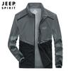 JEEP SPIRIT Jaqueta masculina de verão, nova, com gola combinando, casual, para homens, 0192