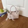 Bolso de Mano Nuevo de Lunares con Lazo para Mujer 2026, Bolso Cruzado de Nicho Estilo Coreano, Bolso de Hombro Versátil de Moda de Gama Alta