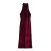 Estilo Europeo y Americano Amazon Aliexpress Tendencia de Moda Popular Multicolor Estilo Fiesta Cuello Halter Vestido con Textura de Satén de Seda