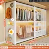 Prateleira Guarda-Roupa Armário de Armazenamento para Quarto Montagem Simples Suporte de Roupa Aberto de Chão Armário de Armazenamento para Quarto de Aluguel Hall de Entrada
