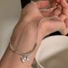 Nuevo 2024 Collar Coreano de Lazo de Plata Rota para Mujer Cadena de Clavícula Plata Esterlina Simple Lujo Ligero Nicho Moda de Alta Gama